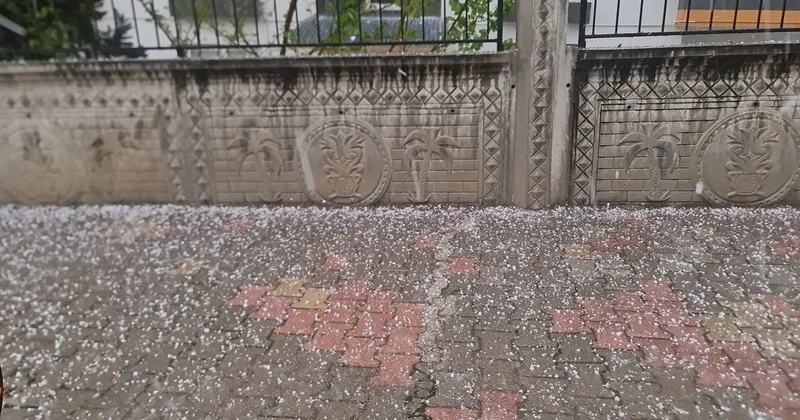 Osmaniye de Doluyla Gelen Beyaz Sel