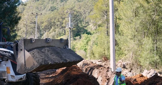 3 bin 800 metrelik su isale hattı yenilendi Muğla Haberleri
