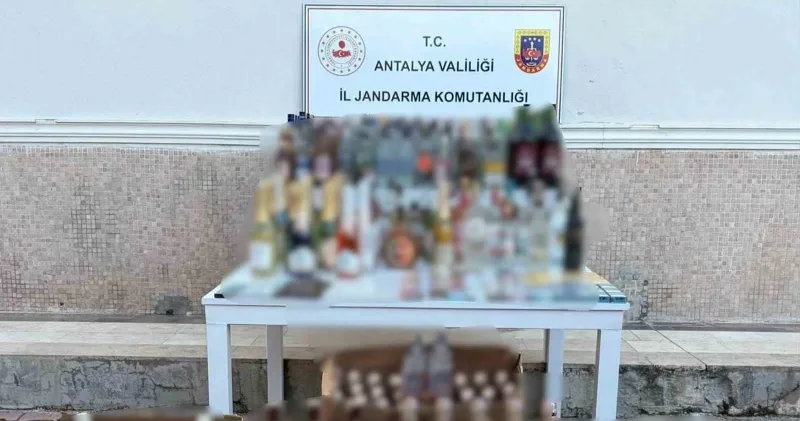 Antalya’da bin 150 litre kaçak alkol ele geçirildi Antalya Haberleri