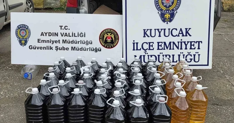 Kuyucak’ta 280 litre sahte alkol ele geçirildi