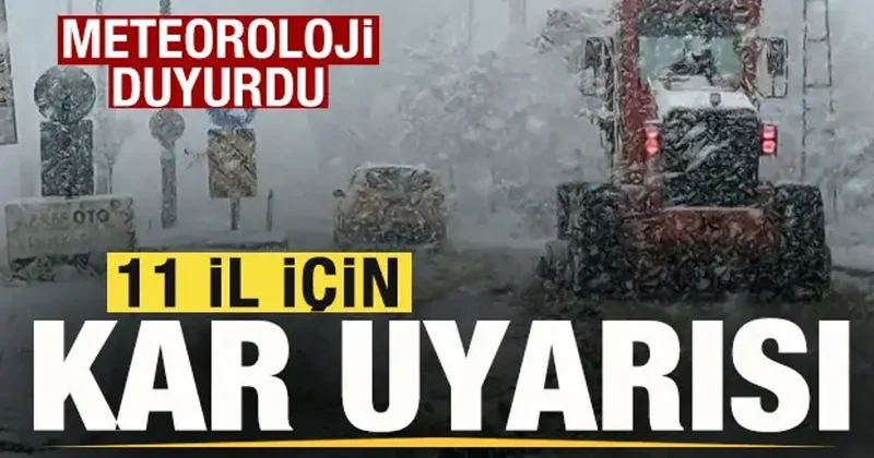 Meteoroloji haritayı paylaştı! Tüm yurtta yağmur, 11 il için kar yağışı uyarısı