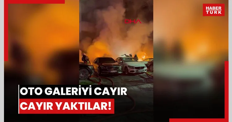 İstanbul da yaşandı... Oto galeriyi cayır cayır yaktılar!