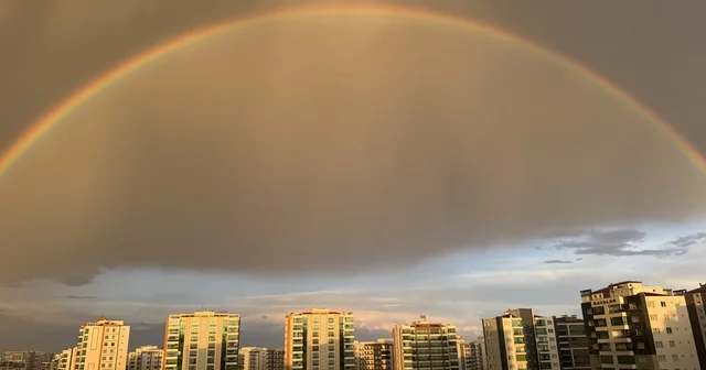 Yağmur sonrası oluşan gökkuşağı hayran bıraktı Diyarbakır Haberleri