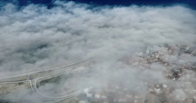 Karadeniz sahil yolunda oluşan sis dronla görüntülendi Sinop Haberleri