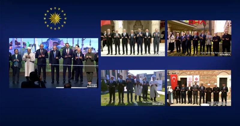 Cumhurbaşkanı Erdoğan, 202 vakıf eserini dualarla açtı