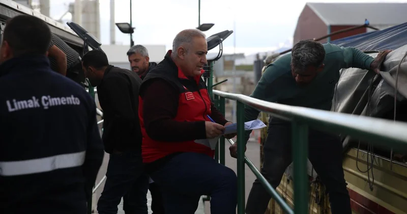Batı illerine gönderilen kurbanlıklar Erzurum da sıkı kontrolden geçiriliyor