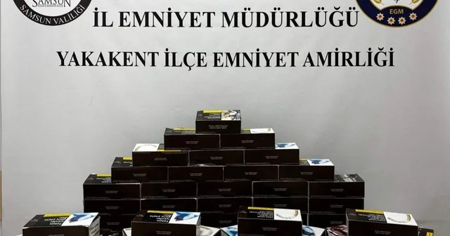 Alaçam ve Yakakent te kaçak makaron operasyonu Samsun Haberleri
