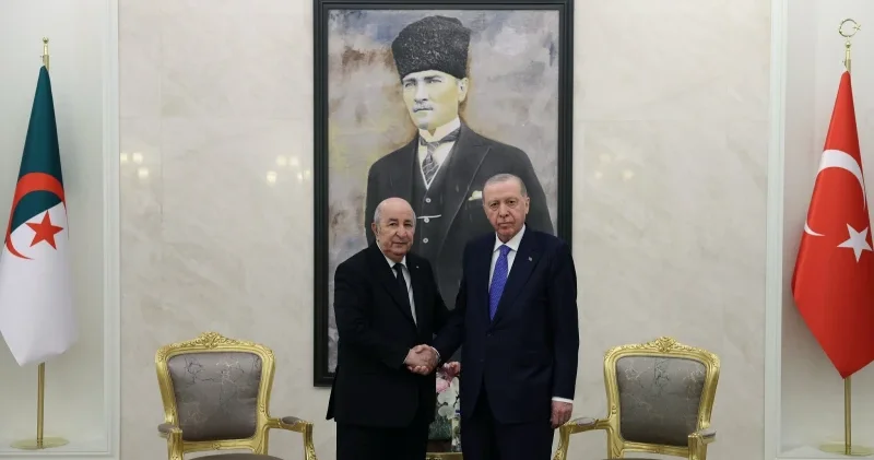 Cumhurbaşkanı Erdoğan Türkiye ye resmi ziyaret gerçekleştiren Cezayir Cumhurbaşkanı Tebbun’u karşıladı Türkiye Haberleri