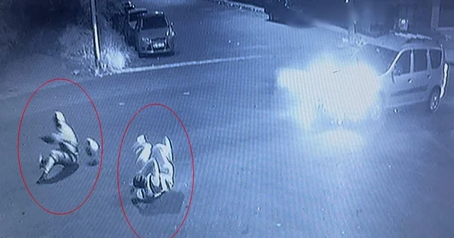 Tekirdağ da otomobilin çarptığı motosikletten fırladılar Tekirdağ Haberleri