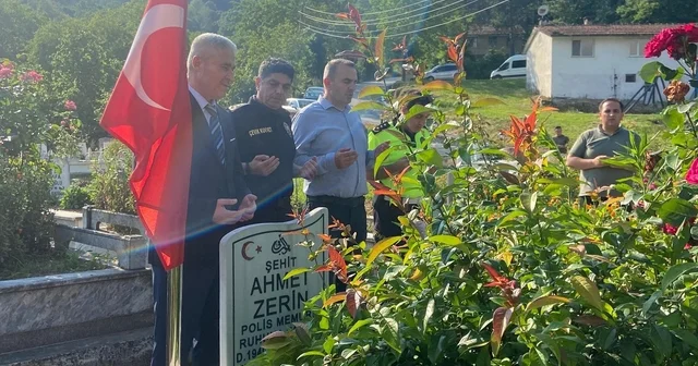 Şehit Polis Ahmet Zerin in ailesine ziyaret Düzce Haberleri