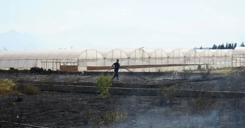 Antalya da sera ve evleri tehdit eden yangın mahalleliyi korkuttu