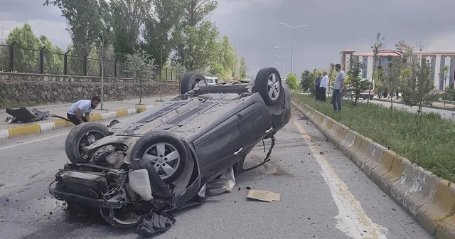 Patnos ta trafik kazası: Araç takla attı, sürücü yaralandı Ağrı Haberleri