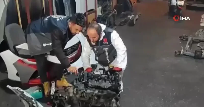 Ankara da oto sanayiye change araç baskını