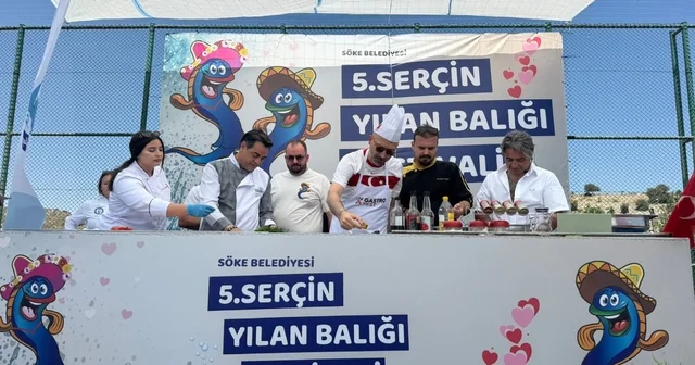 Söke de Yılan Balığı Festivali Coşkusu başladı Bafa nın bereketi, Serçin in kültürü festivalde hayat buldu Aydın Haberleri