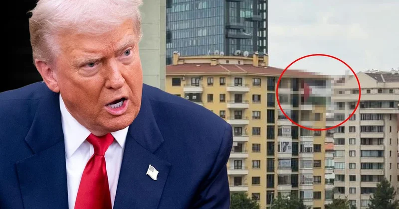 Trump ın Konaklayacağı Otelin Önünde Filistin Bayrağı