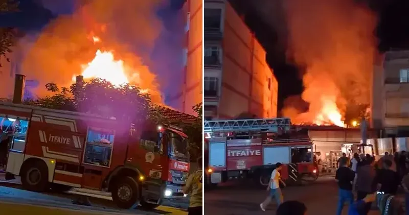 Samsun’da boya deposunda yangın