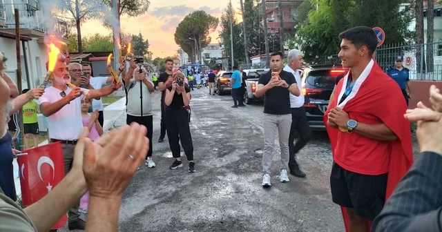 Dünya şampiyonu Karahan, Köyceğiz de coşkuyla karşılandı Muğla Haberleri Habertürk Yerel Haberler