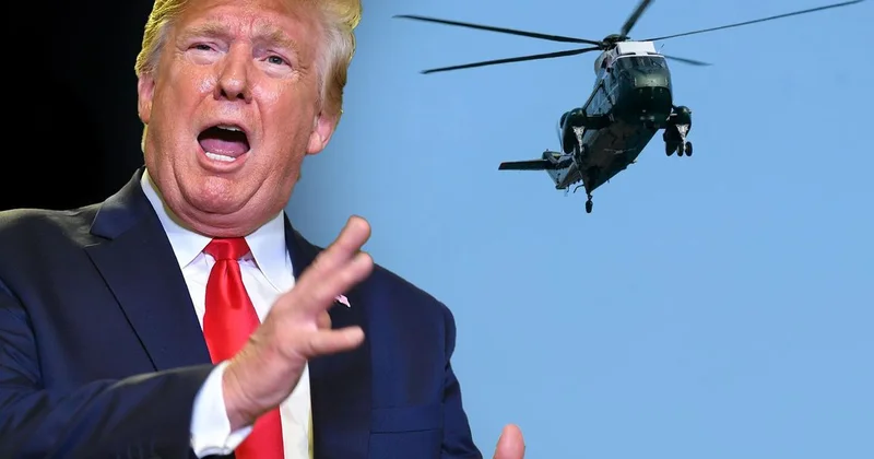 Trump ı taşıyan helikopterde ölüm tehlikesi! Ramak kala kurtuldu