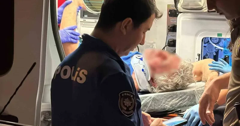 Darp edilen yaşlı adam hastaneye kaldırıldı