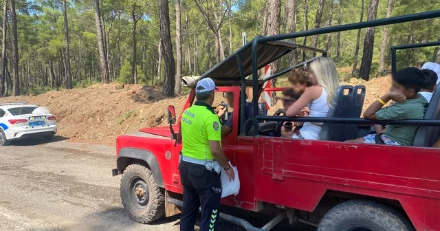 Marmaris te cip safari araçlarına denetimde yakalanan alkollü sürücüye işlem uygulandı Muğla Haberleri Habertürk Yerel Haberler