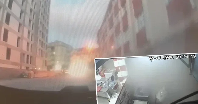 Kolonlarından ses gelince tahliye edilmişti: Bahçelievler deki 4 katlı binanın çökme anı kamerada