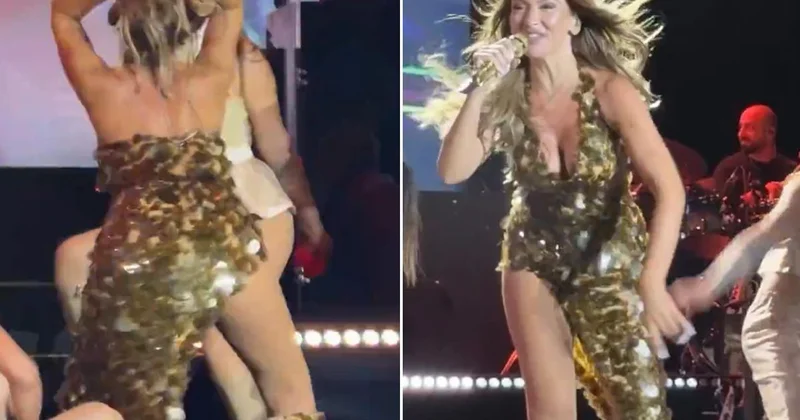 Hadise, Kuşadası sahnesinde coştu! Hayranları adeta kendinden geçti