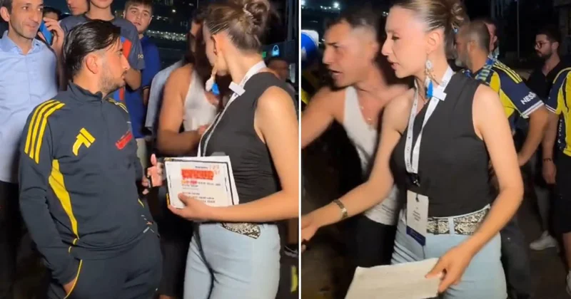 Derbi sonrası kendini kaybetti! Sunucu neye uğradığını şaşırdı