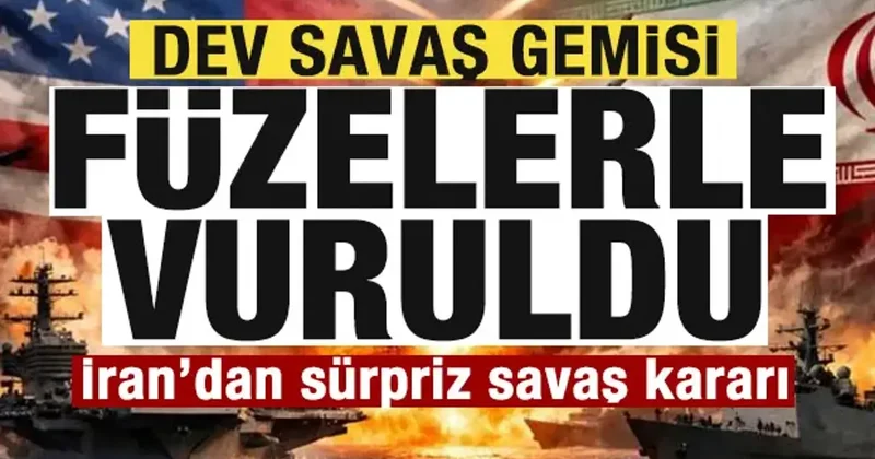 Dev uçak gemisi füzelerle vuruldu! İran duyurdu! Sürpriz savaş kararı