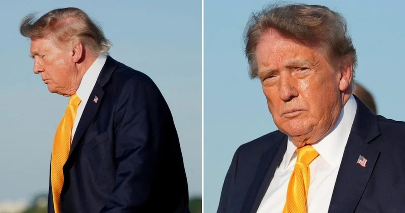 Trump ın saçları bir anda kahverengiye döndü: Yeni görüntüsü şaşırttı Sözcü Gazetesi