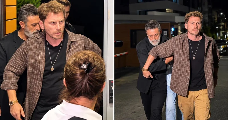 Serhat Kılıç ın sevgilisi karakola götürüldü: Rol arkadaşı Eren Vurdem kameralara siper oldu