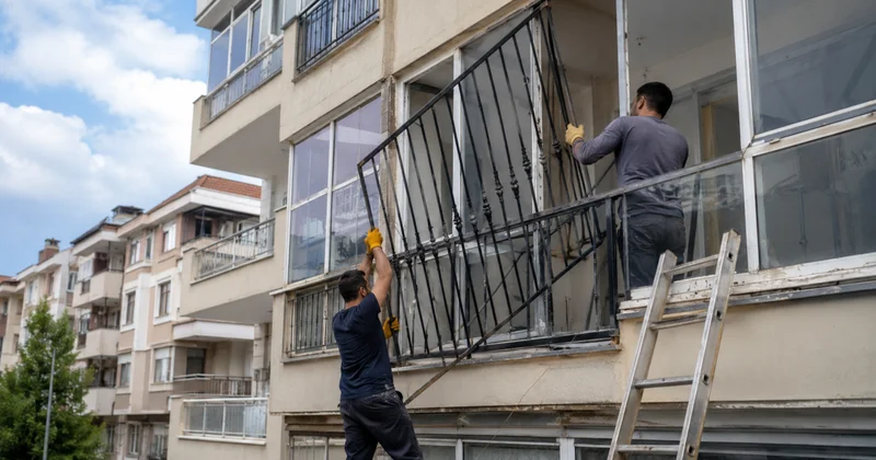 Apartmandaki demir parmaklıklar ve cam balkonlar tek tek sökülecek Sözcü Gazetesi