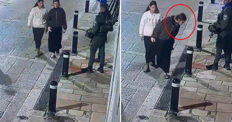Kudüs te manastır önünde tepki çeken hareket! Polisler peşine düştü