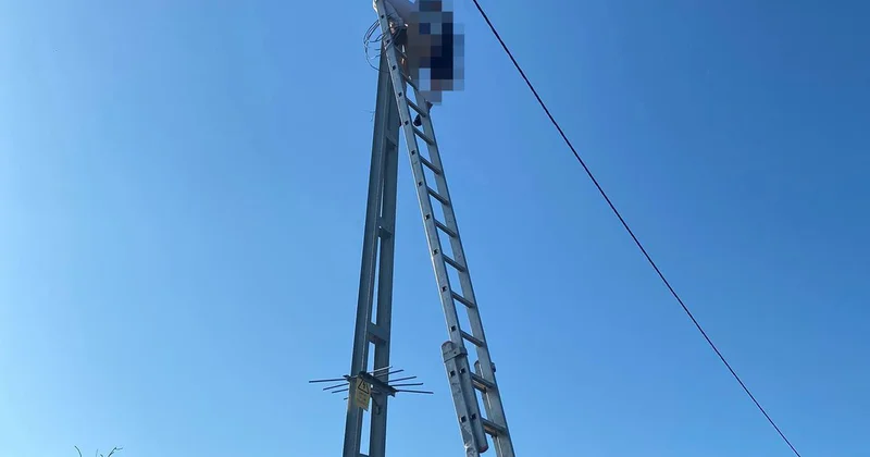 Kocaali de elektrik direğinde akıma kapılan kişi öldü