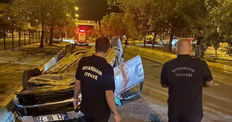 Takla atan otomobilin sürücüsü ağır yaralandı