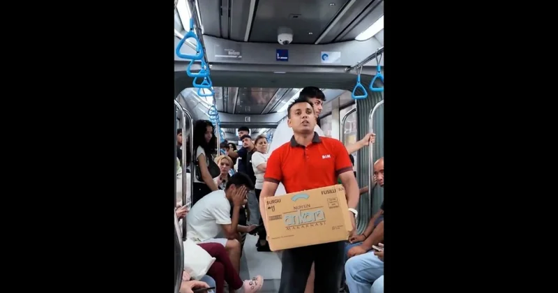 Üniversite mezunu kasiyer metroda koli koli makarna dağıtarak kutlama yaptı Sözcü Gazetesi