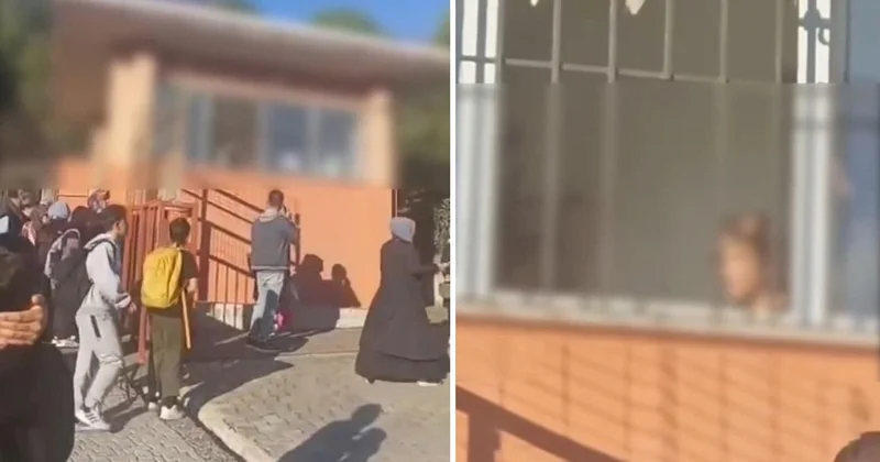 İşte ortaokulda 5 arkadaşını bıçaklayan öğrencinin gözaltına alındığı anlar
