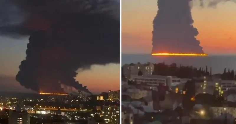 Rusya nın Soçi kentinde petrol tankeri vuruldu