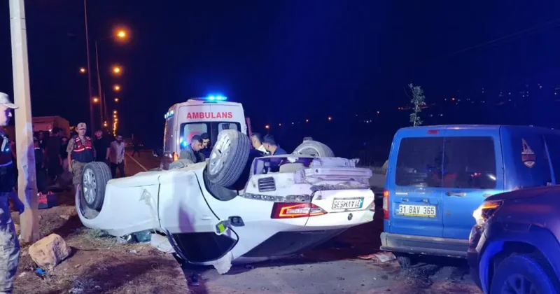 Kazada takla atan otomobil 2 tır sürücüsünün üzerine uçtu: 6 yaralı