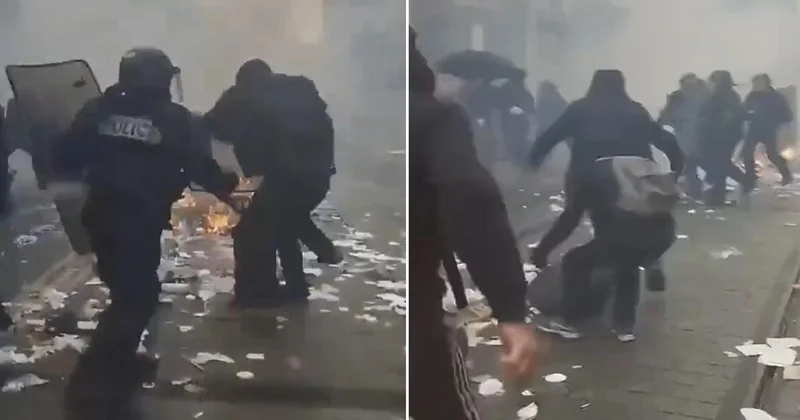 Film değil gerçek! Öğrencilerle polis sokakta karşı karşıya geldi