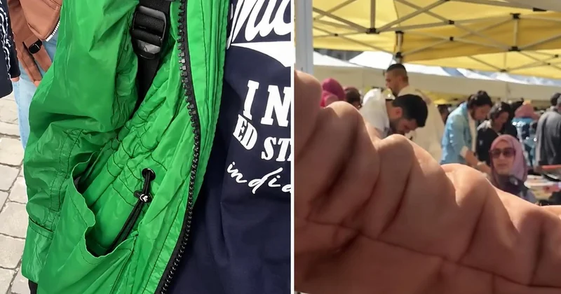 Genç kızları gittikleri festivalde yakalayıp sitem etti: Tesettürlüyüz ve buradayız, yakışıyor mu?