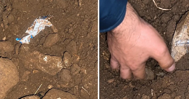 Gelen sesler üzerine toprağı kazdı, gördükleri karşısında dehşete düştü