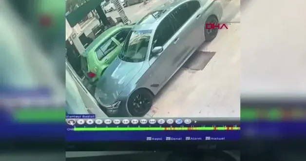 Ankara da dehşet görüntü: Otelin 6. katından otomobilin üzerine düştü
