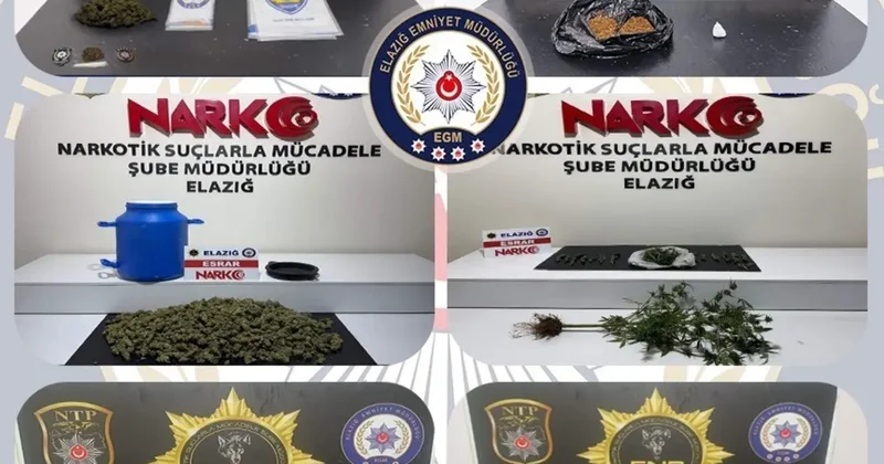 Elazığ’da uyuşturucuyla mücadele: 12 tutuklama