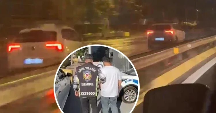 İstanbul daki görüntü pes dedirtti: Trafik magandası yakalandı, cezası kesildi