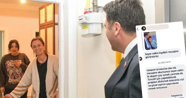 Sosyal medyadan Valiye yazdı! Kapısında görünce gözlerine inanamadı