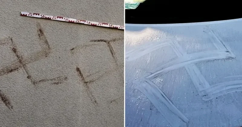 Almanya’da otomobillere ve binaların dış cephelerine kanla gamalı haç çizildi Avrupa Haberleri