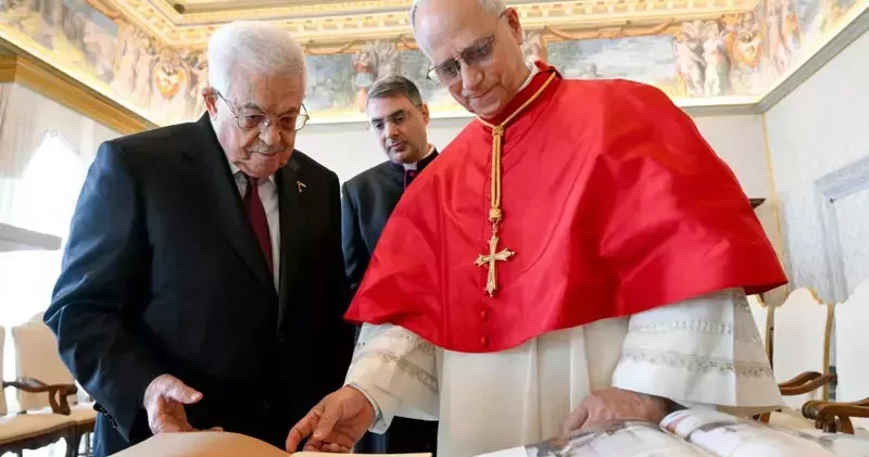 Filistin Devlet Başkanı Abbas, Papa 14’üncü Leo ile bir araya geldi