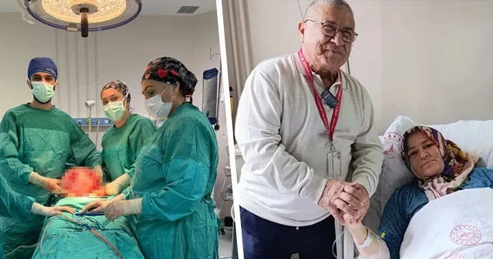 Karın ağrısı ve şişkinlik şikayetiyle hastaneye gitti! Karnından 8,5 kiloluk kitle çıkarıldı