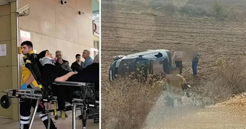 Eşine otomobil kullanmayı öğretirken şarampole uçtular Bursa Haberleri