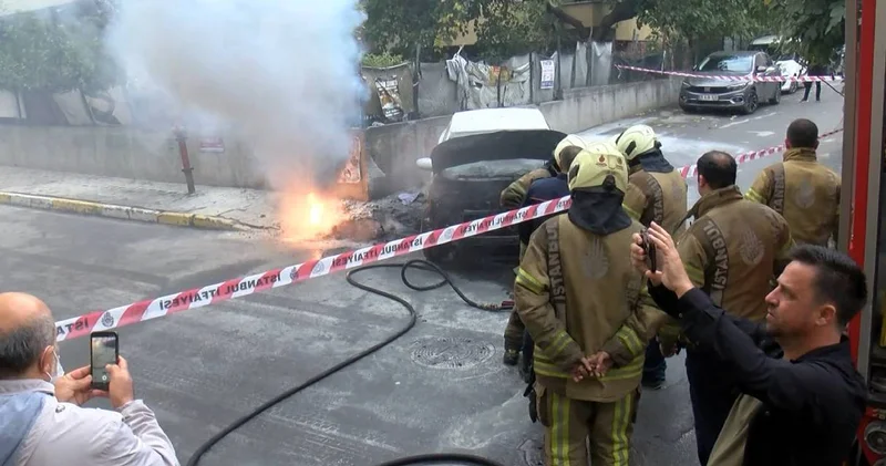 Aracınızı park ederken dikkat! Yer altından çıkan kıvılcımlar küle çevirdi
